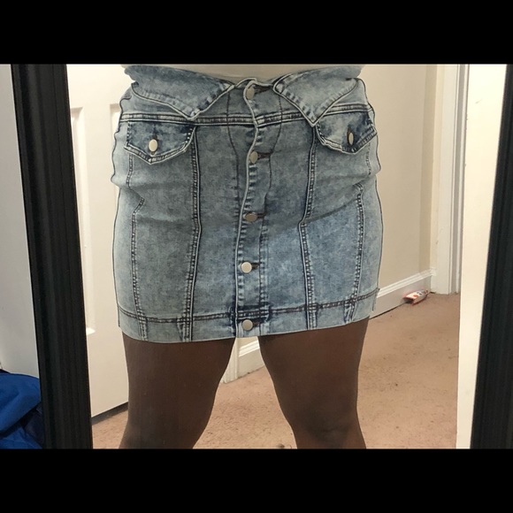 Denim Acid Skirt - Picture 2 of 4